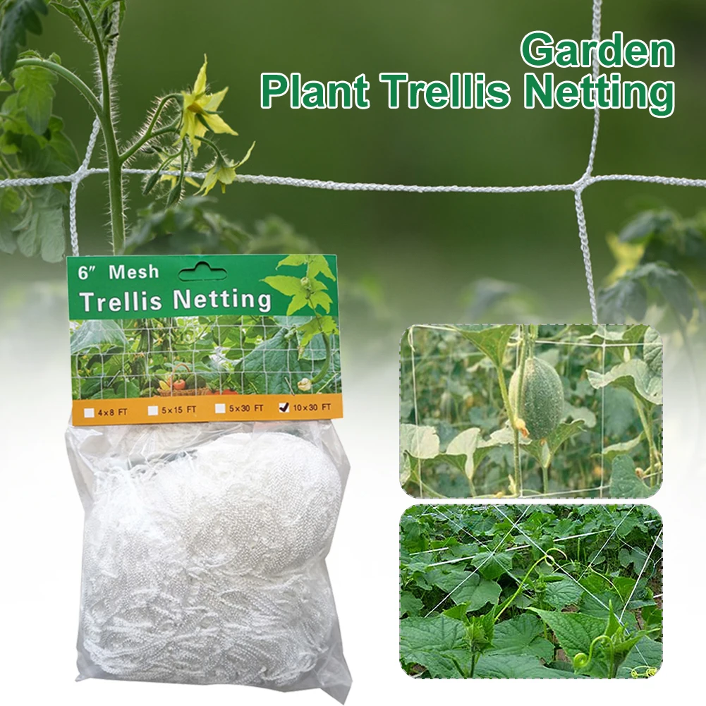 

Plant Trellis Netting Heavy-Duty Polyester Plant Support Vine Climbing Hydroponics Garden Net Accessories Multi Use Polyester
