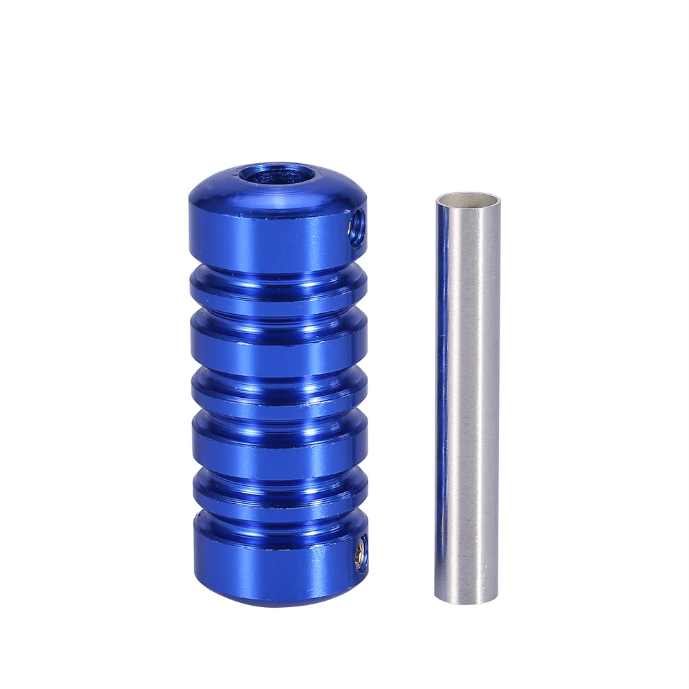 Tattoo Machine Gun Part Handle Tube Tip Grip Body Art Accessory With Stem Blue