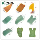 Массажный скребок из натурального нефрита, массажер для лица, акупунктура, гуаша, доска, розовый кварц, агат, Акупунктура для ухода за лицом