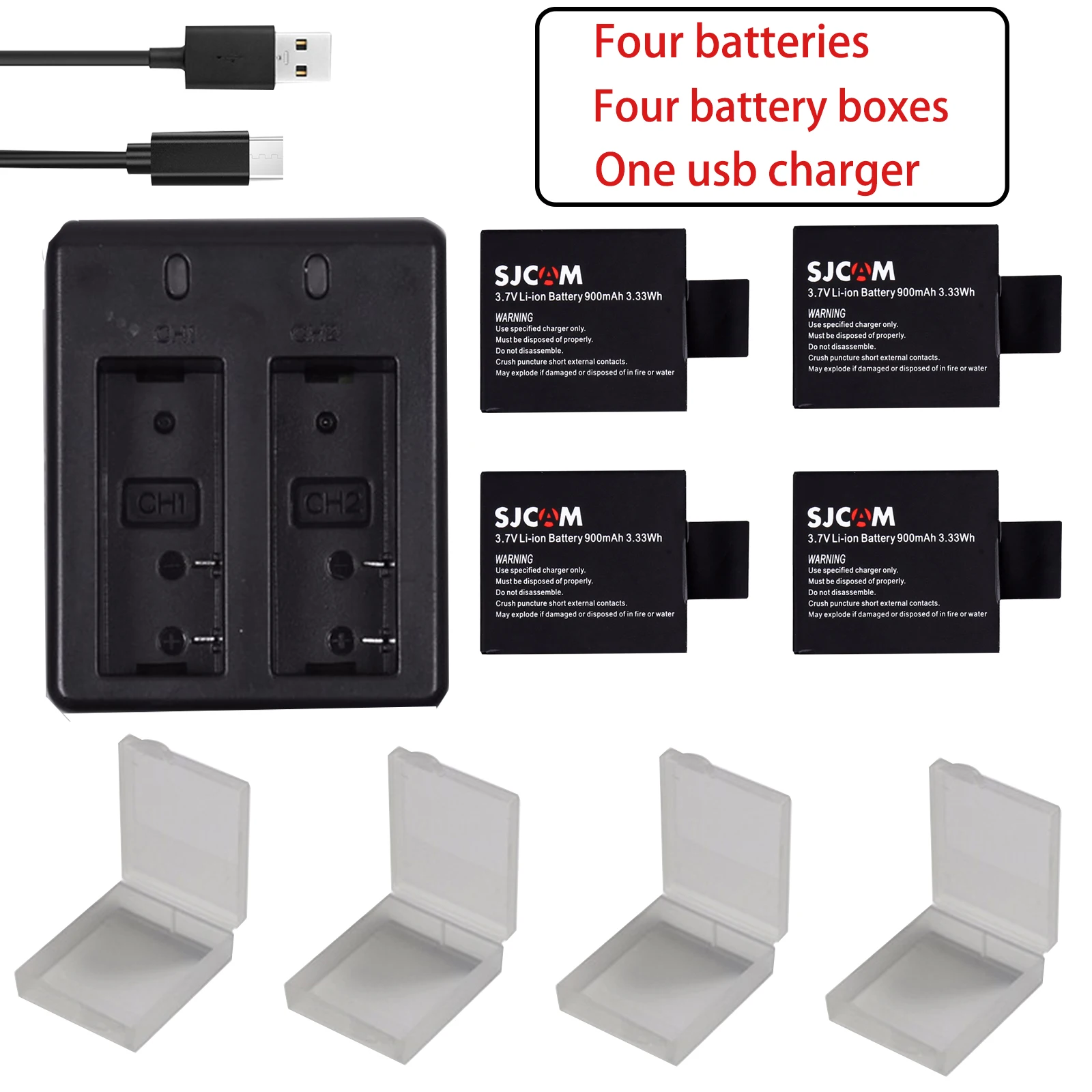 

PG1050 SJ4000 PG900 Battery with Dual USB Charger for SJCAM SJ5000 SJ6000 sj7000 SJ8000 M10 EKEN 4K H9 H8 H9 GIT-LB101