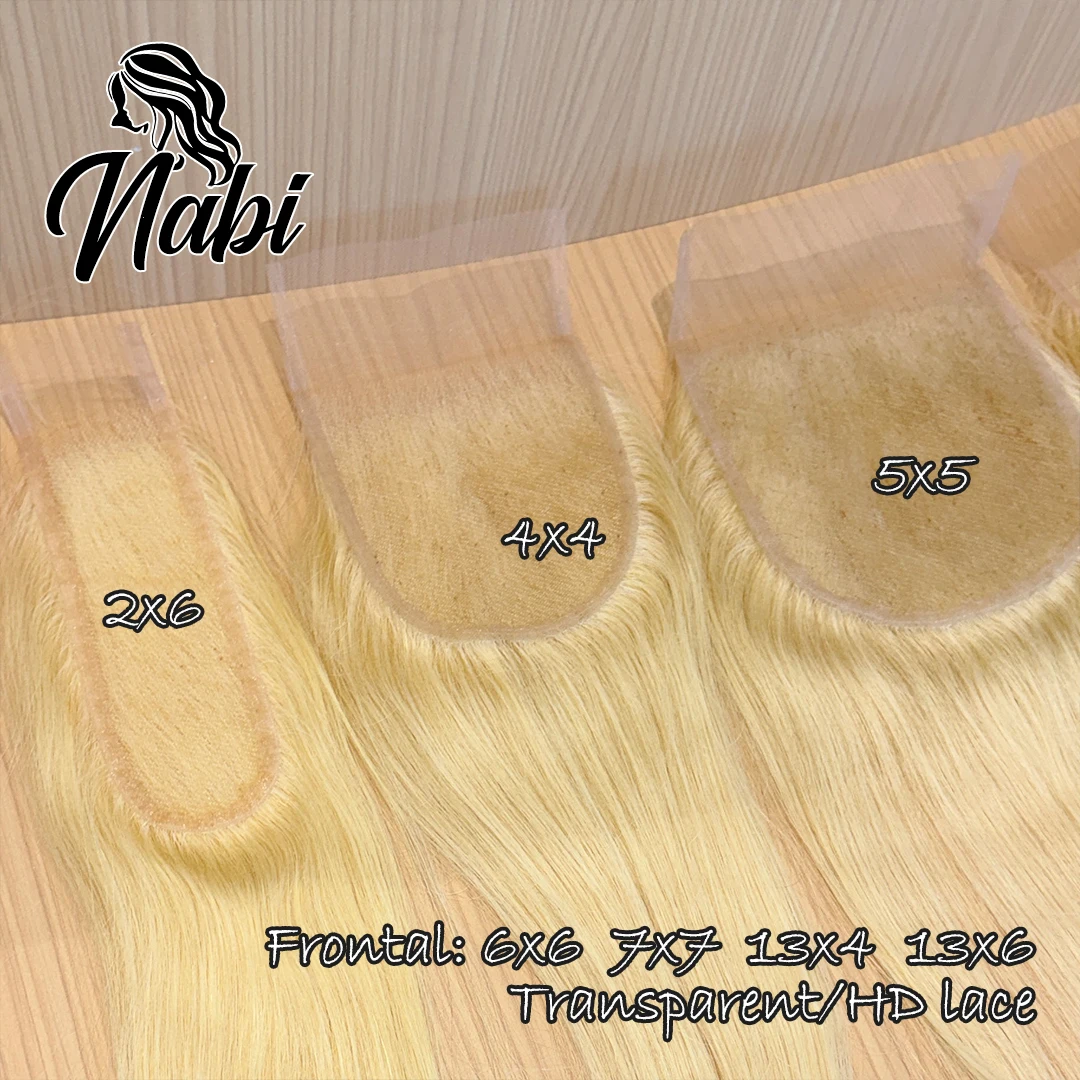 Фото Nabi 13x6 13x4 Прозрачный кружевной фронтальный топ HD 7x7 6x6 5x5 4x4 Blonde Swiss Closure 613 #   Шелковистые прямые волосы из 100% натурального человеческого волоса для женщин №1