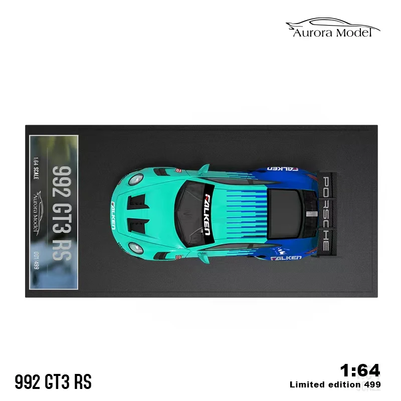 Модель автомобиля AuroraModel 1:64 992 GT3 Falken из окрашенного сплава