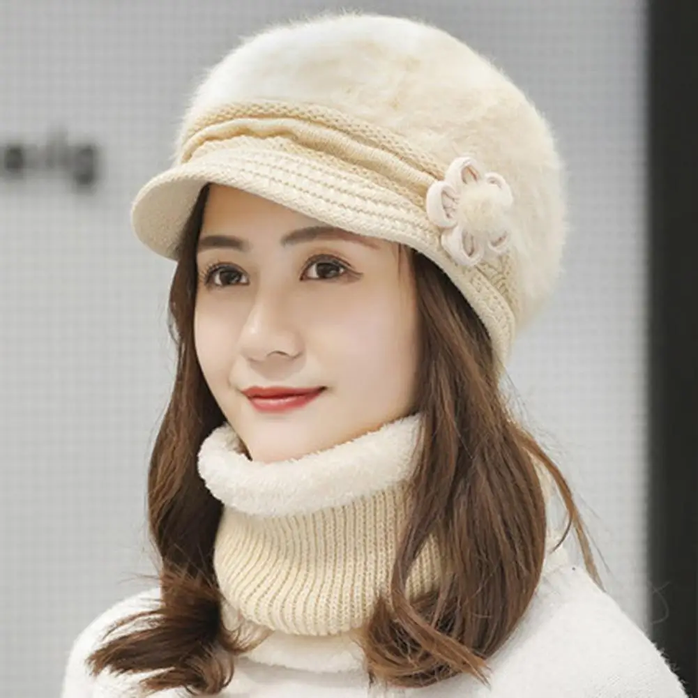 

Шапка шарф Набор эластичная защита ушей зимняя утолщенная бархатная подкладка вязаная шапка шарф набор теплый шейный колпачок защита от хо...