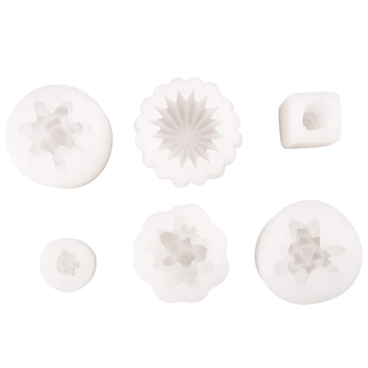 

6 Pack Candle Silicone Molds,Succulent Cactus Plants Resin Casting Mold for Handmade Candle,Epoxy Resin,Polymer Clay,Wax