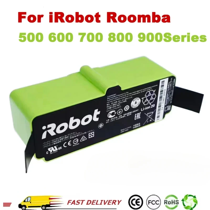 Фото Аккумулятор высокой емкости 6500 мАч для iRobot, совместимый с Roomba 600 700 800 900 960 серии 895 890 860 695 680 690 675 640 614 №1