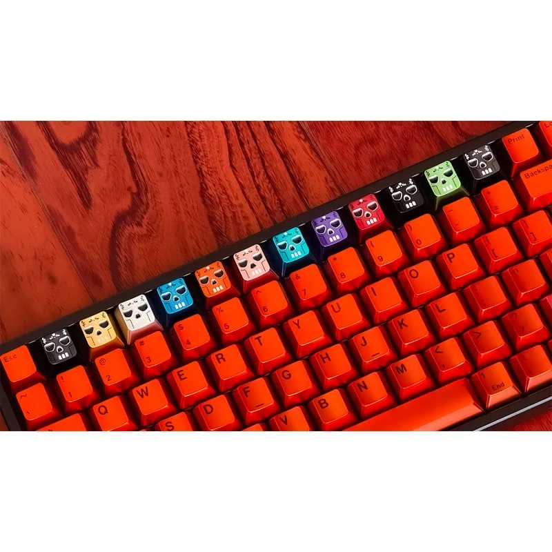 Фото Металлическая колпачка для клавиши GMK Mictlan Keycap Metal Love Skull ESC 1U, цветная, из алюминиевого сплава, с ЧПУ, красная, серебристая, черная, фиолетовая, аксессуар для клавиатуры Artisan №3