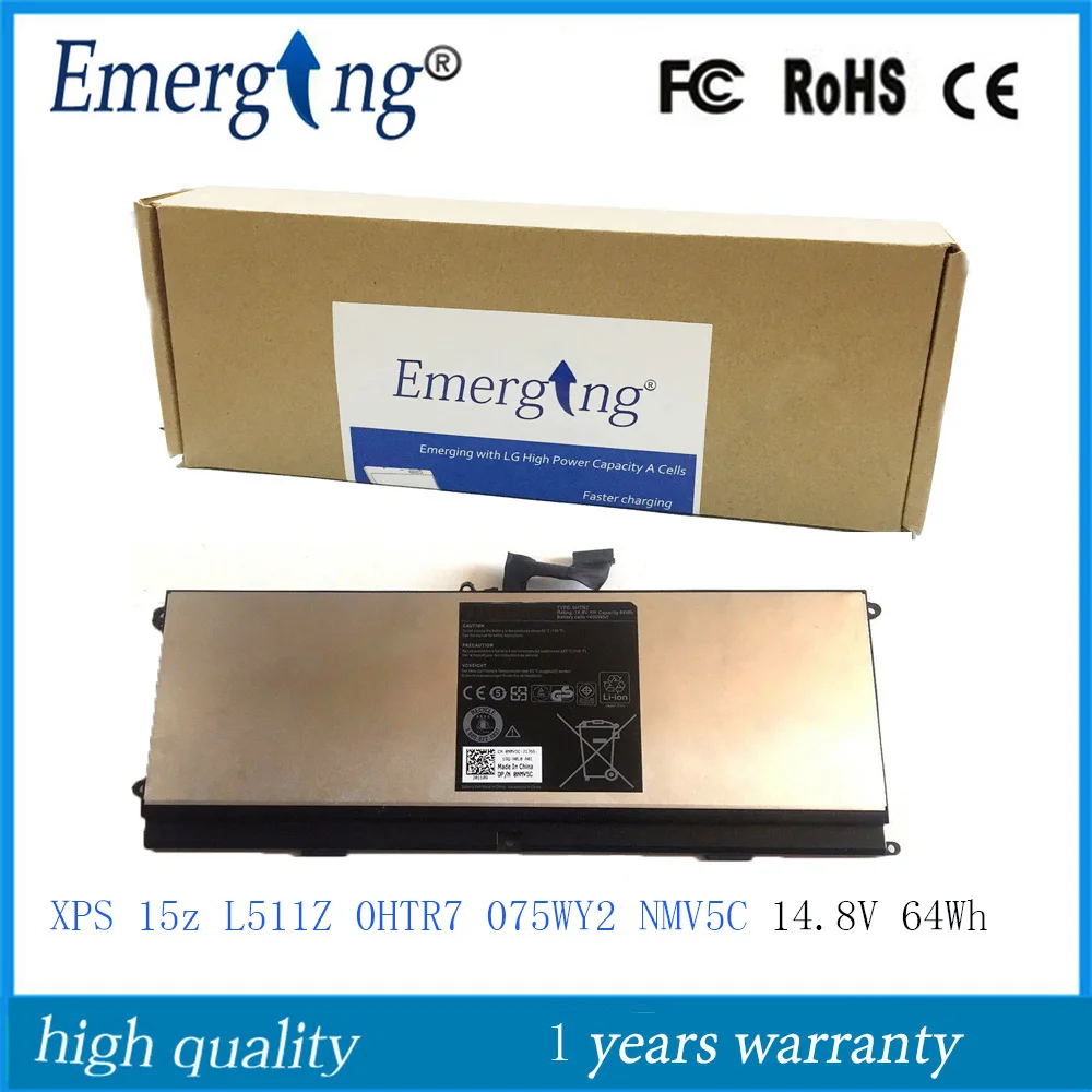 Аккумулятор для ноутбука Dell XPS 15z L511Z OHTR7 0HTR7 NMV5C 0NMV5C 75WY2 075WY2, 14,8 в, 64 Вт · ч