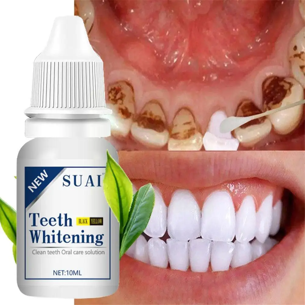 

Suai Teeth Whitening Essence Serum Dental Whitener Tool Bleach Powder Breath Plaque 10ml Hygiene Stains Dental Remove U8h9