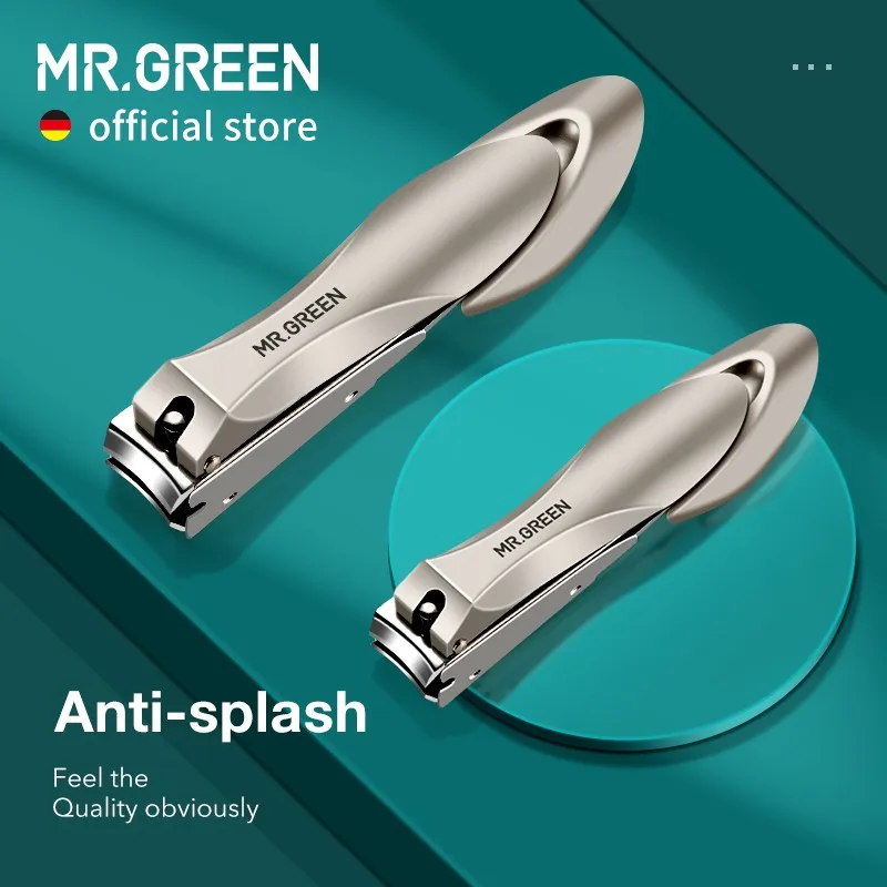 MR.GREEN Nail Clippers Stainless Steel Anti Splash Fingernai