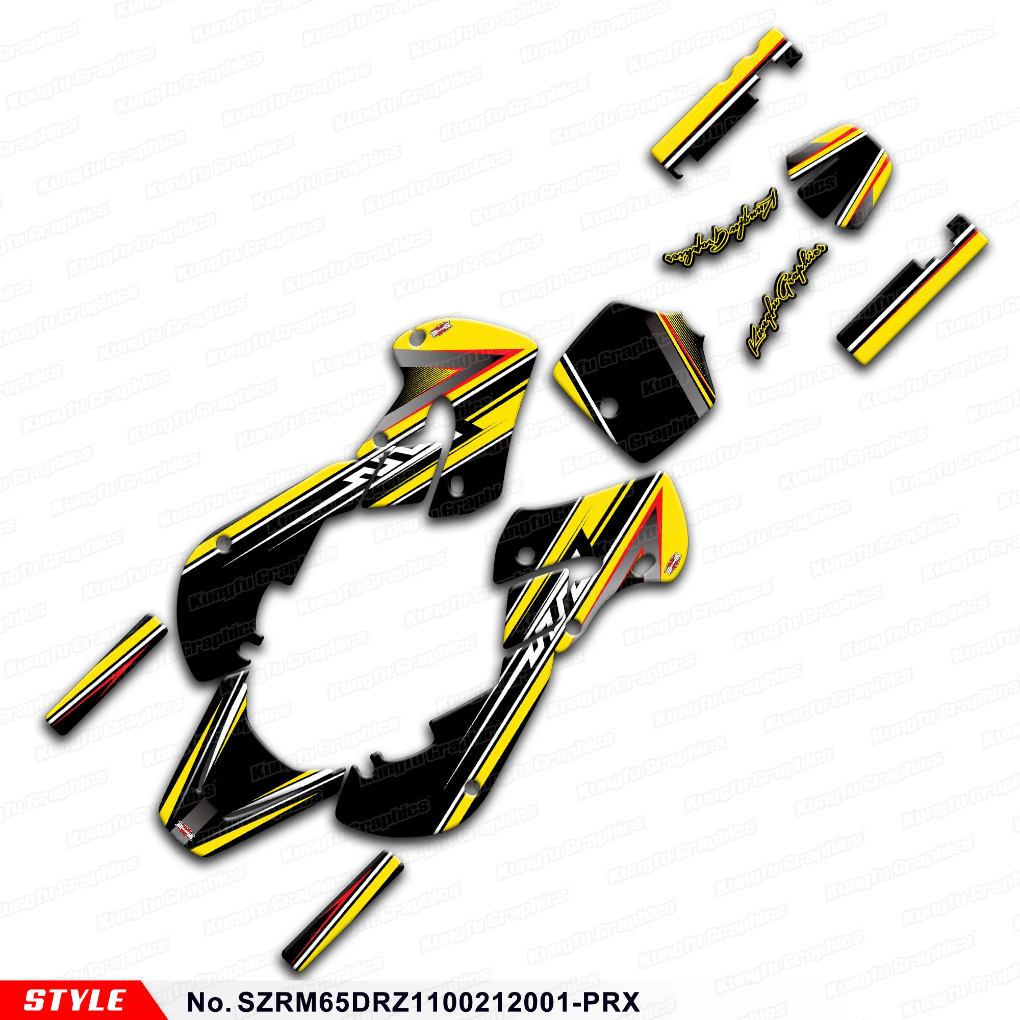 Наклейки JY RACING с мотоциклетной графикой для Suzuki RM65 и DRZ110 02 03 04 05 06 07 08 09 10 11 12 SZRM65DRZ