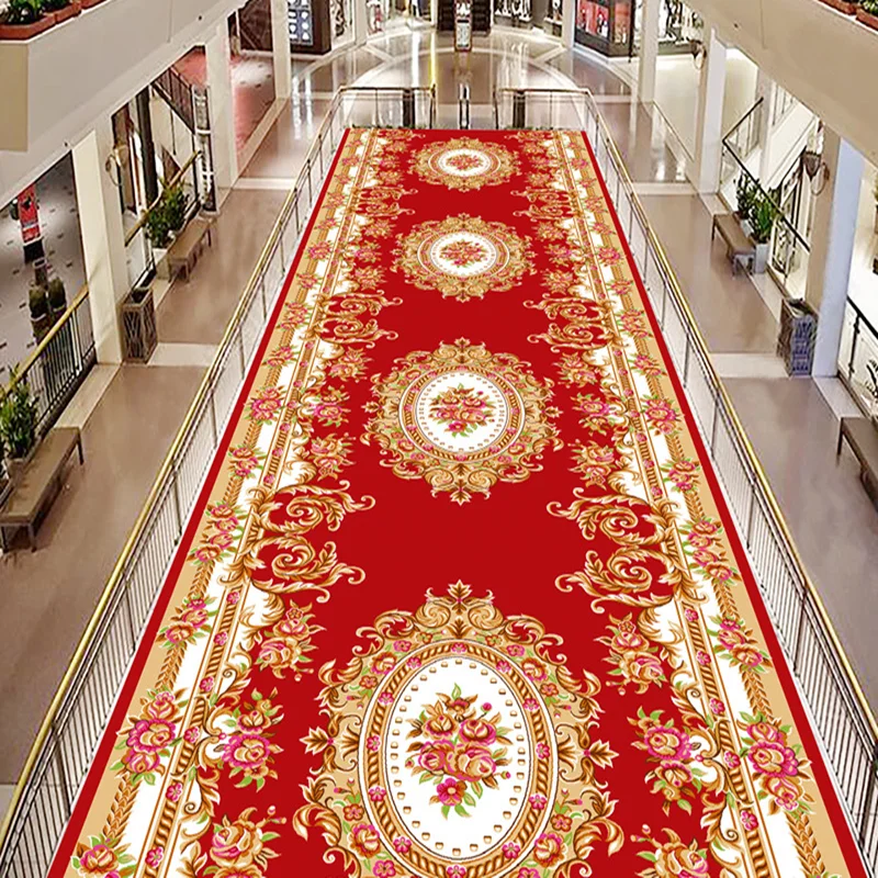 

uropean Corridor Carpet Anti-slip Bottom Carpets Living Room Bedroom Rug Kitchen Bathroom Mat Washable Hotel Decorative Rugs