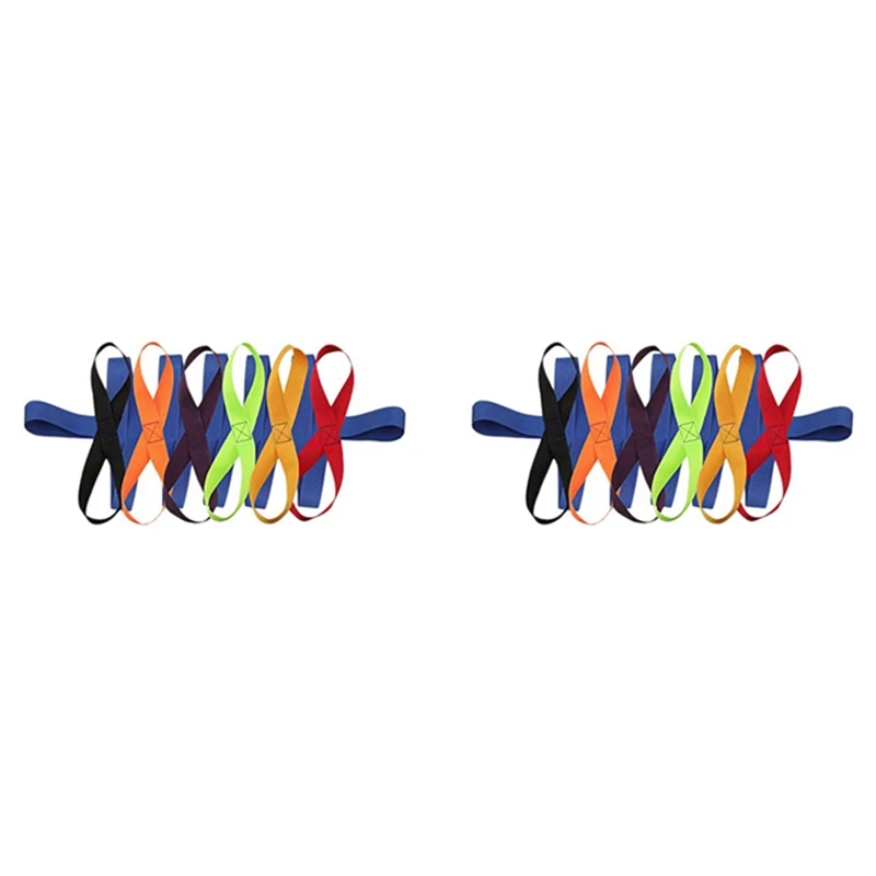 

2X Children's Walking Ropes For Preschool Daycare School Kids Outdoor Colorful Handles For Up To 12 Children 2 Teachers