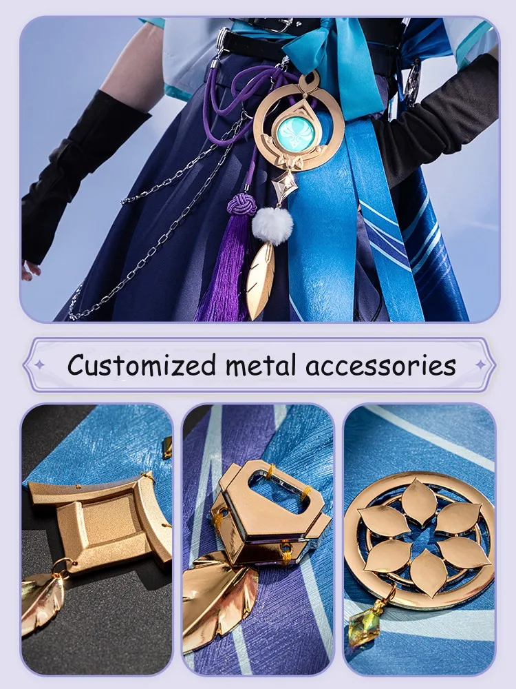 Игра Genshin Impact Wanderer/Scaramouche Косплей Костюм Повседневная модная Униформа