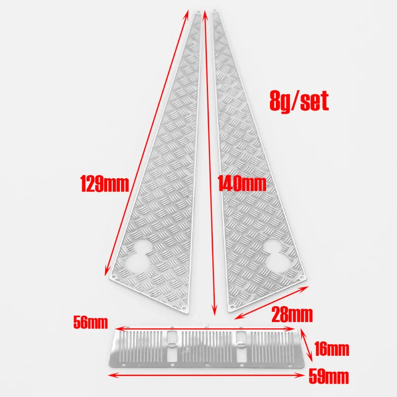 Металлическая противоскользящая пластина для капота Mercedes-benz Trx4/6, декоративная пластина для капота G500 G63, радиоуправляемые автомобили