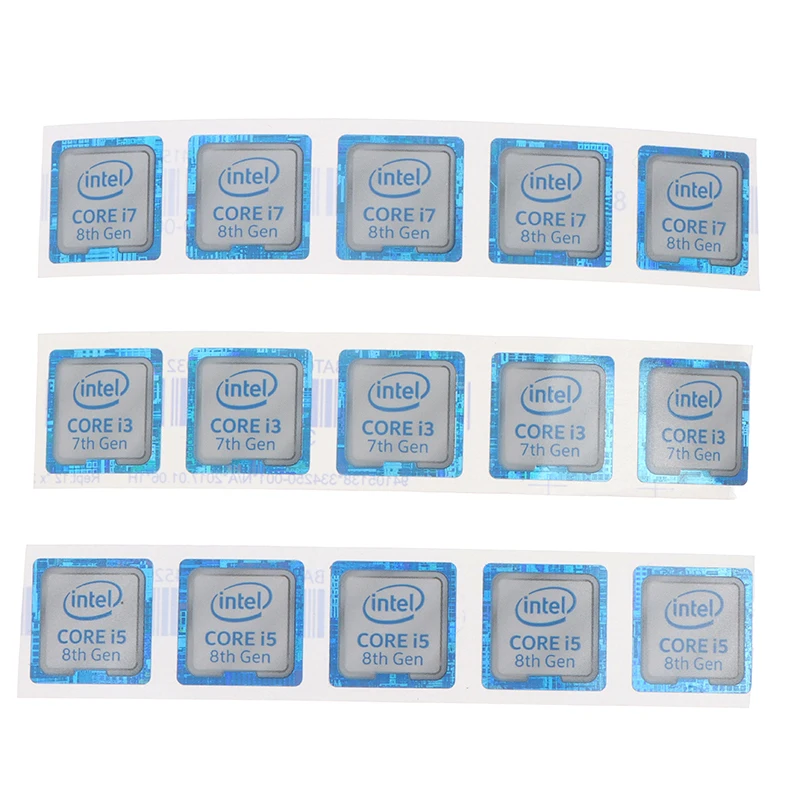 1/5Pcs Label Sticker Laptop Desktop Cpu Xeon Pentium Processor Labe Logo Celeron Intel Core 8th Generation I3 I5 I7 |