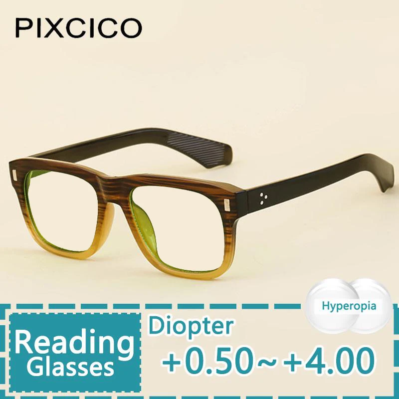

R55792 Brand Designe Reading Glasses +1.00 +2.00 +3.00 Big Frame for Women Men Vintage Prescription Glasses