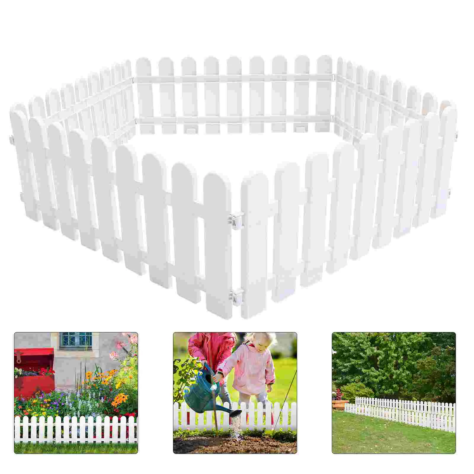 

5 Pcs Nativity Decor Lawn Picket Fence Outdoor Decor Plastic Garden Border Plants Decor Plastic Patio Border Decorate The Fence