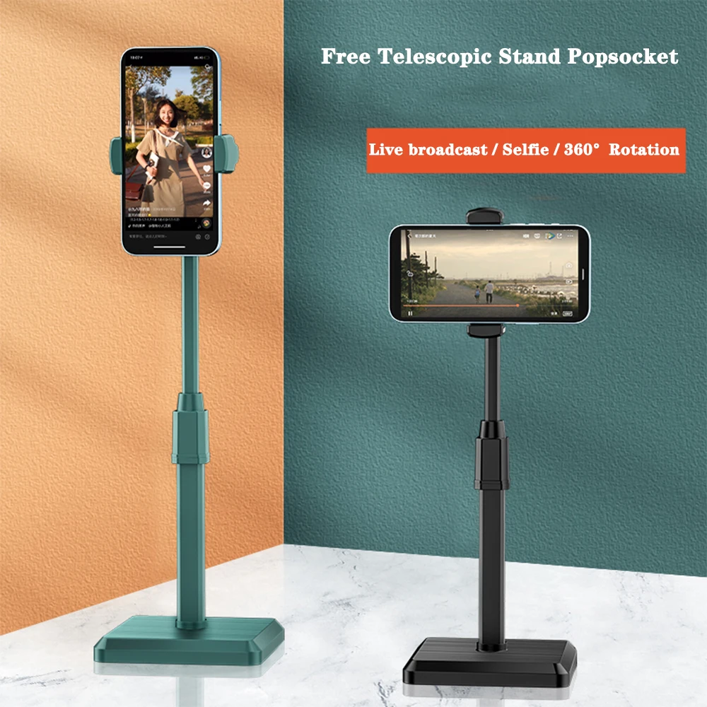 

Phone Stand For iPhone Xiaomi Samsung Live Broadcast Multifunction Retractable Cell Phone Support Desk Holder Phone Accessories