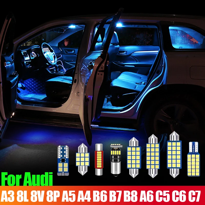 

For Audi A3 8L 8V 8P S3 RS3 A4 B6 B7 B8 S4 A5 S5 RS5 A6 C5 C6 C7 S6 RS6 Canbus Car LED Interior Lights Trunk Light Accessories