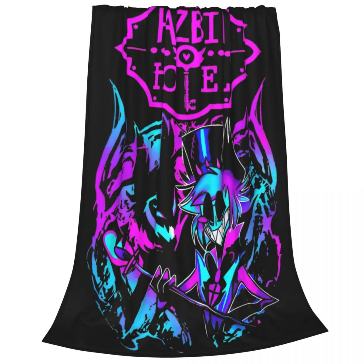 Одеяло вязаное Фланелевое в стиле аниме для спальни с принтом