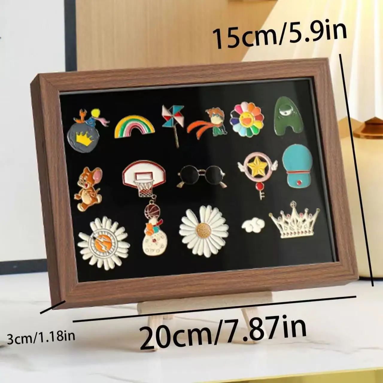 

Настенный прозрачный акриловый чехол для бейджей, пылезащитный ящик для хранения медалей для коллекционных предметов, броши, памятные значки