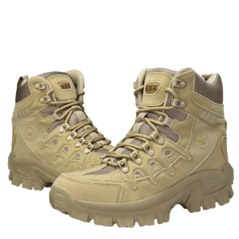 Men's military boots Battle men's and ankle boots Tactical military boots Men's job security shoes Motorcycle boots Large 39-46