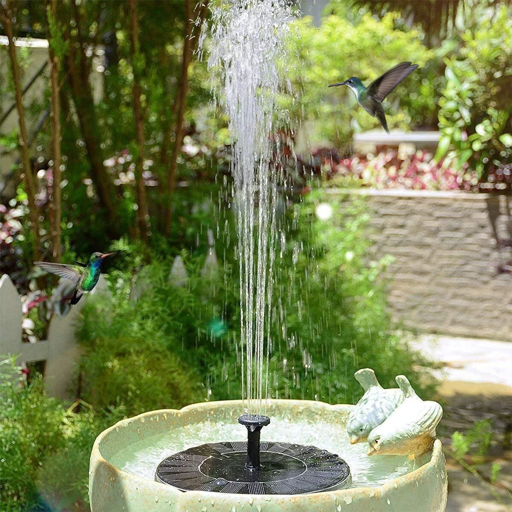 

Eco-friendly Bird Bath Fish Tank Solar Fountain Fountain Pool 150L/H 50cm Height 7V/1W High Quality 130mm Diameter