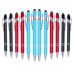 12Pcs Ballpoint Pens Stylus Pen Metal Pen Cute Pen Black Ink Point Bulk For Writing Pens Office School Supplies