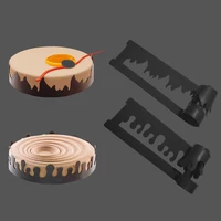 2 long cake 3d mold food grade silicone mat mould baking mold flame water drop lace chocolate mold cake border decoration tools