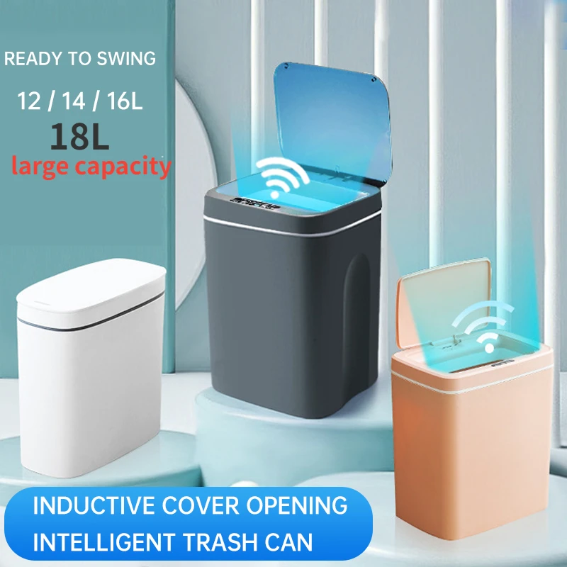 

Electric Trash Touch Fully Automatic Induction New Storage Can Kitchen Bathroom Home Practical Smart Bucket Multi-functional