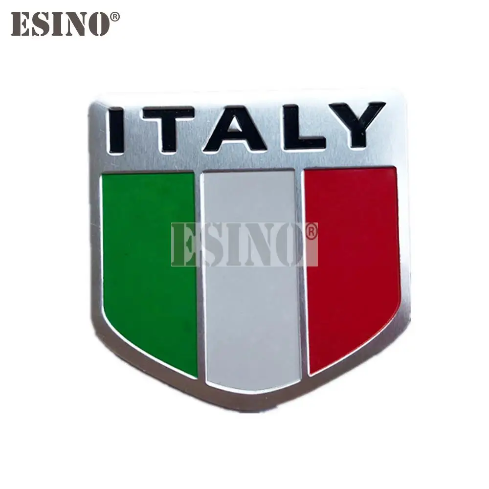 

Стайлинг автомобиля, национальный флаг Италии, 3D металлический хромированный алюминиевый сплав, декоративная эмблема, клейкий значок, наклейка, автоаксессуар