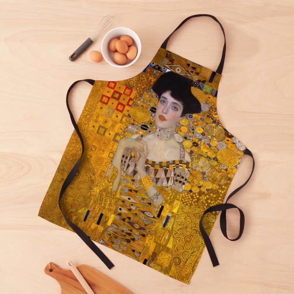 GUSTAV KLIMT - Портрет Адель Блох-Бауэр I Original HD Густав Климт Фартук с художественным