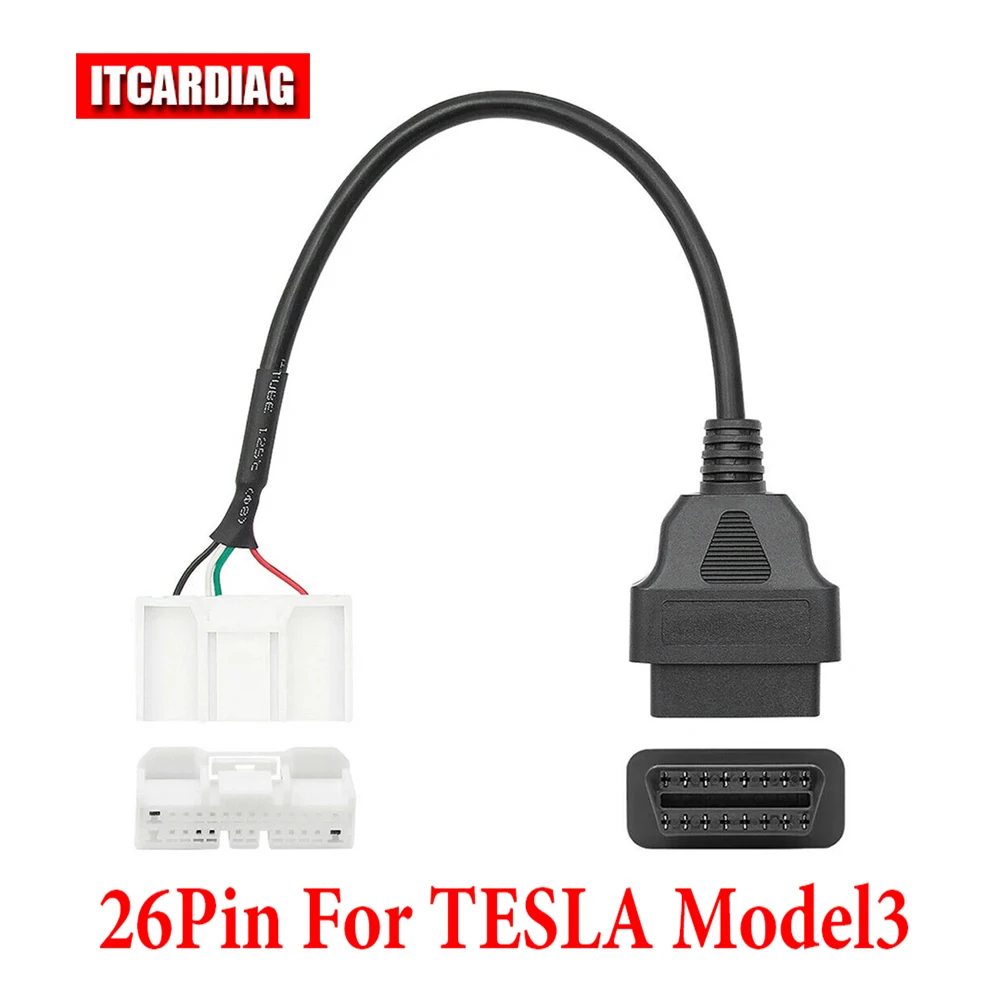 

Адаптер OBDII с 26 контактами для диагностических кабелей Tesla Model 3