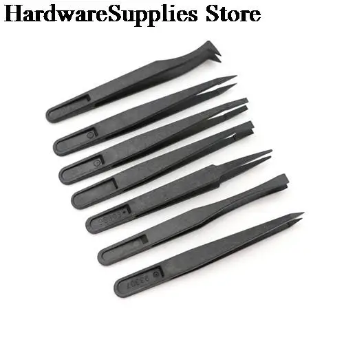 

7pcs Industrial Anti-static Tweezers watchmaker Repair Tools Excellent Quality Stainless Steel