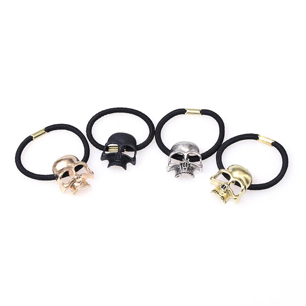 

4 Pcs Hair Band Halloween Scrunchies Girls Ties Kids Ring Punk Ponytail Holders