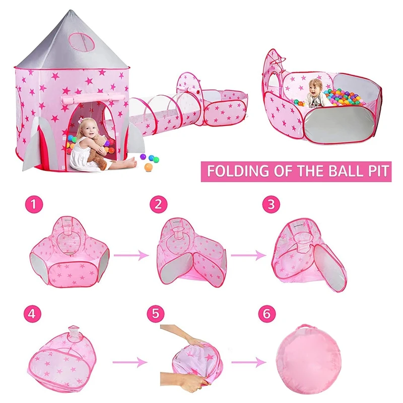 Палатка для детского бассейна замок Игровая палатка туннель ползания и