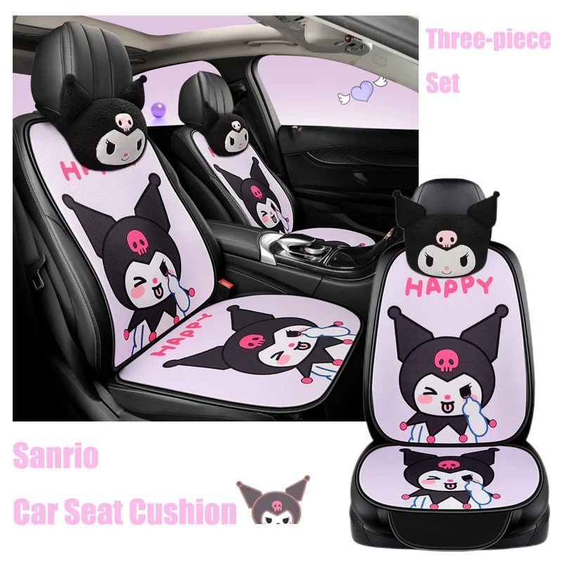 

Аниме Sanrioed My Melody Cinnamoroll Kuromi Kawaii подушка для автомобильного сиденья чехол для рулевого колеса автомобильные принадлежности Набор из трех предметов