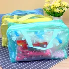 Женская сумка для плавания, прозрачная пластиковая сумка из ПВХ для бассейна, органайзер для макияжа, Сумка Для Хранения Туалетных принадлежностей из ПВХ