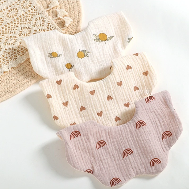

Baby Bibs Muslin Cotton Newborn Bibs Unisex Fashion Soft Bibs for Boys & Girls Baby Feeding Bibs Burp Cloth Baby Saliva Towel