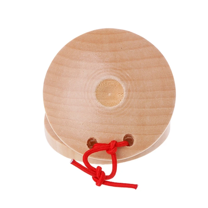 

B36F Wooden Castanets Wood Percussion Flamenco Musical Instrument Kids Children