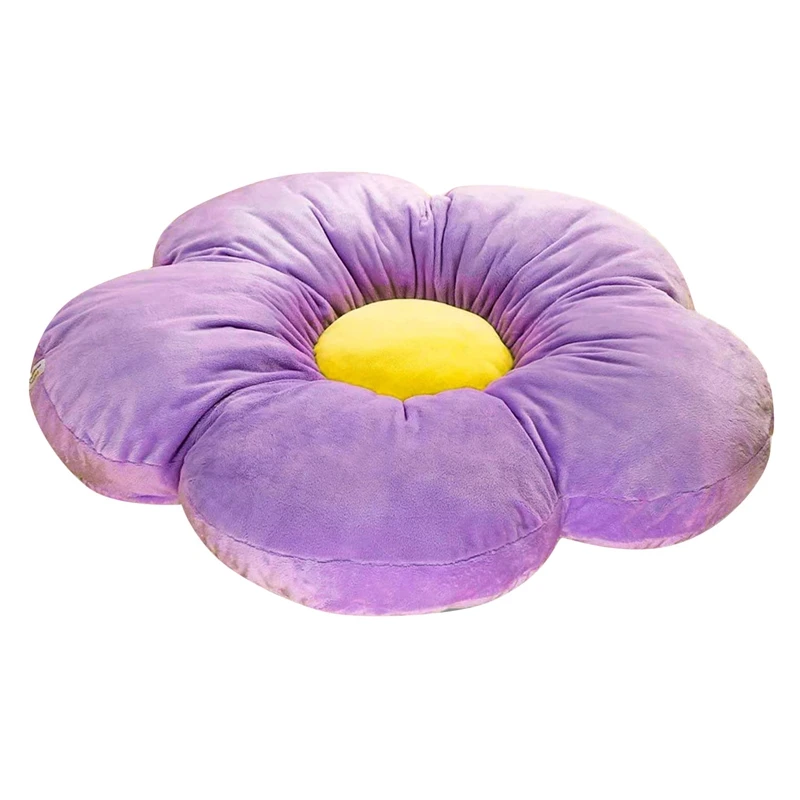 

Фиолетовая напольная подушка в форме цветка, подушка в форме цветка, плюшевая подушка в форме цветка, симпатичный декор для комнаты для дево...