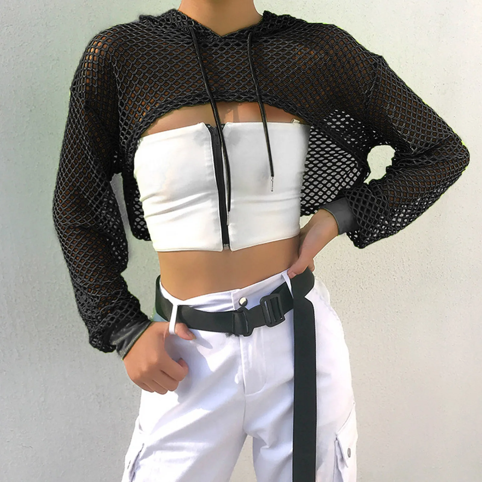 

Long Tunic Sweaters Womens Casual Solid Hollow Mesh Long Sleeve Hooded Charades Women's Skeleton Hoodie Costume Sweatshirt