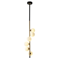 post modern glass ball suspension bar dining room whorkshop showcase creative long pendant drop lamp d8