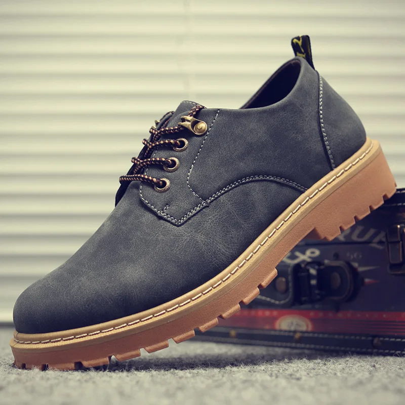 

Men's Casual Big Toe Shoes Low-top Military Boots Trend Fashion Tooling Shoes Retro Men's Shoes Martin Boots Zapatos De Hombre