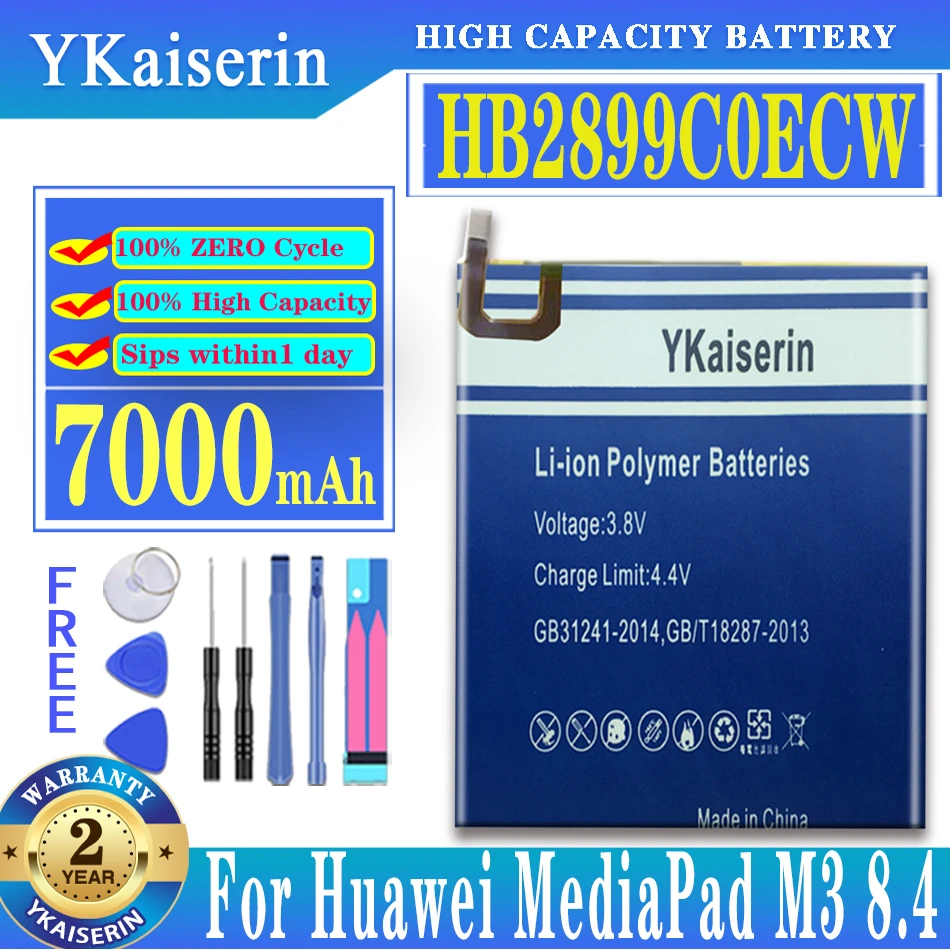 

Для планшетов Huawei MediaPad T5 10 AGS2-L09 AGS2-W09 AGS2-L03/MediaPad M3 8,4 "HB2899C0ECW аккумулятор 7000 мАч