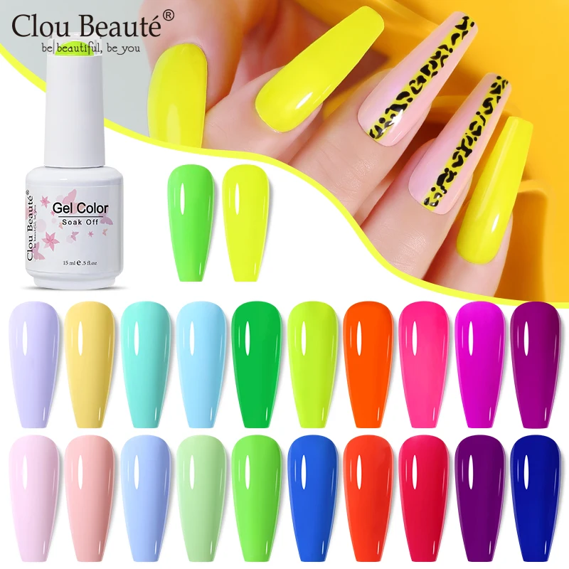 

Clou Beaute 30/47/56/60/72/90pcs Wholesale Nail Gel Polish Kit Semi Permanent Nails Art Varnish Nude White Gel Lacquer Varnish