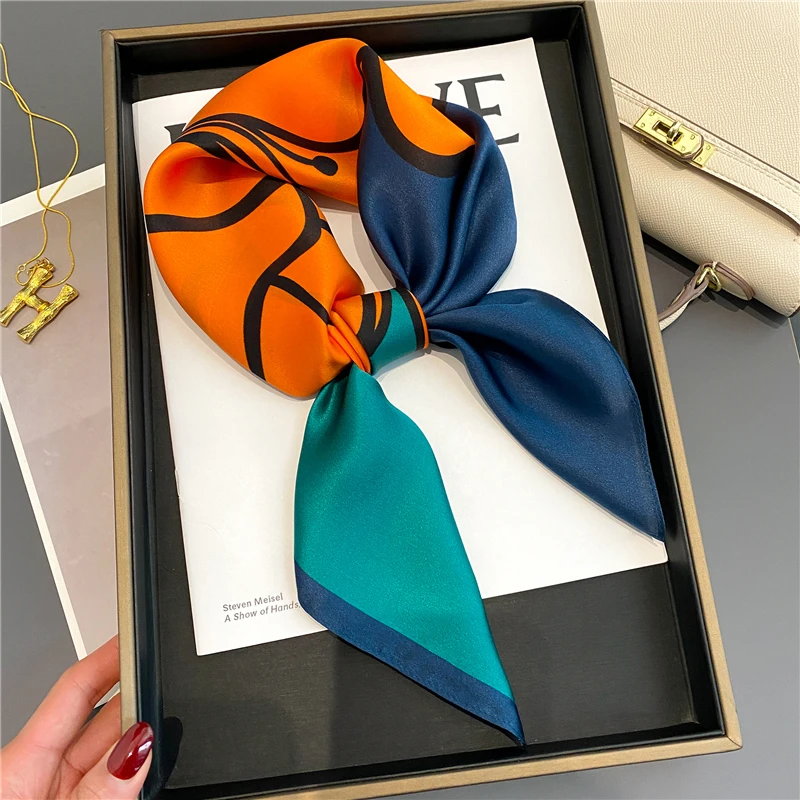 Роскошный 100% натуральный шелковый шарф Женская Косынка бандана модный дизайн