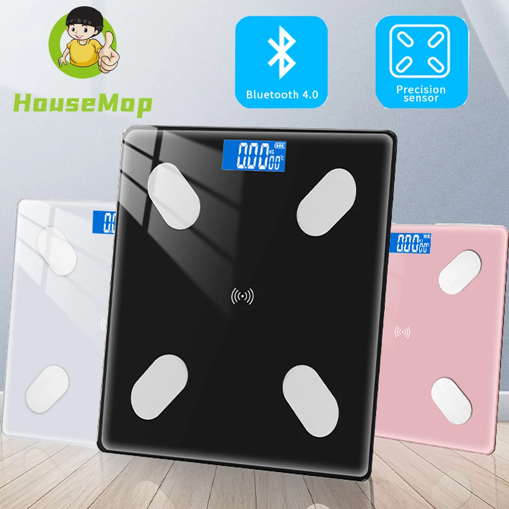 

Bathroom Bluetooth Scale Floor Body Scale Weight Intelligent Digital Health Monitor Smart Electronic Precision Body Weight Scale