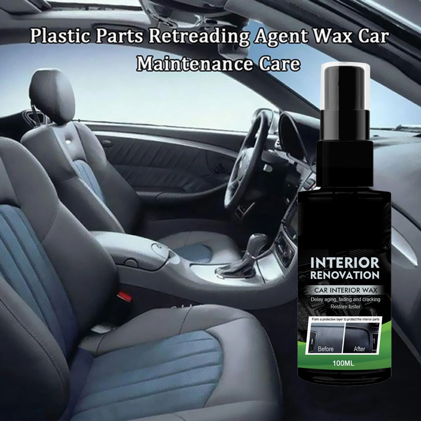 

Plastic Exterior Recovery Restorer Trim Long-lasting Cleaner Agent Refresh Restoration Hydrophobic Coating Car Chemicals 100 Ml