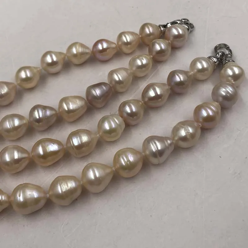 [ELEISPL JEWELRY For One Strand 50CM Long Freshwater Pearl Drop Necklace Multi 11-12mm Free Shipping #22010387
